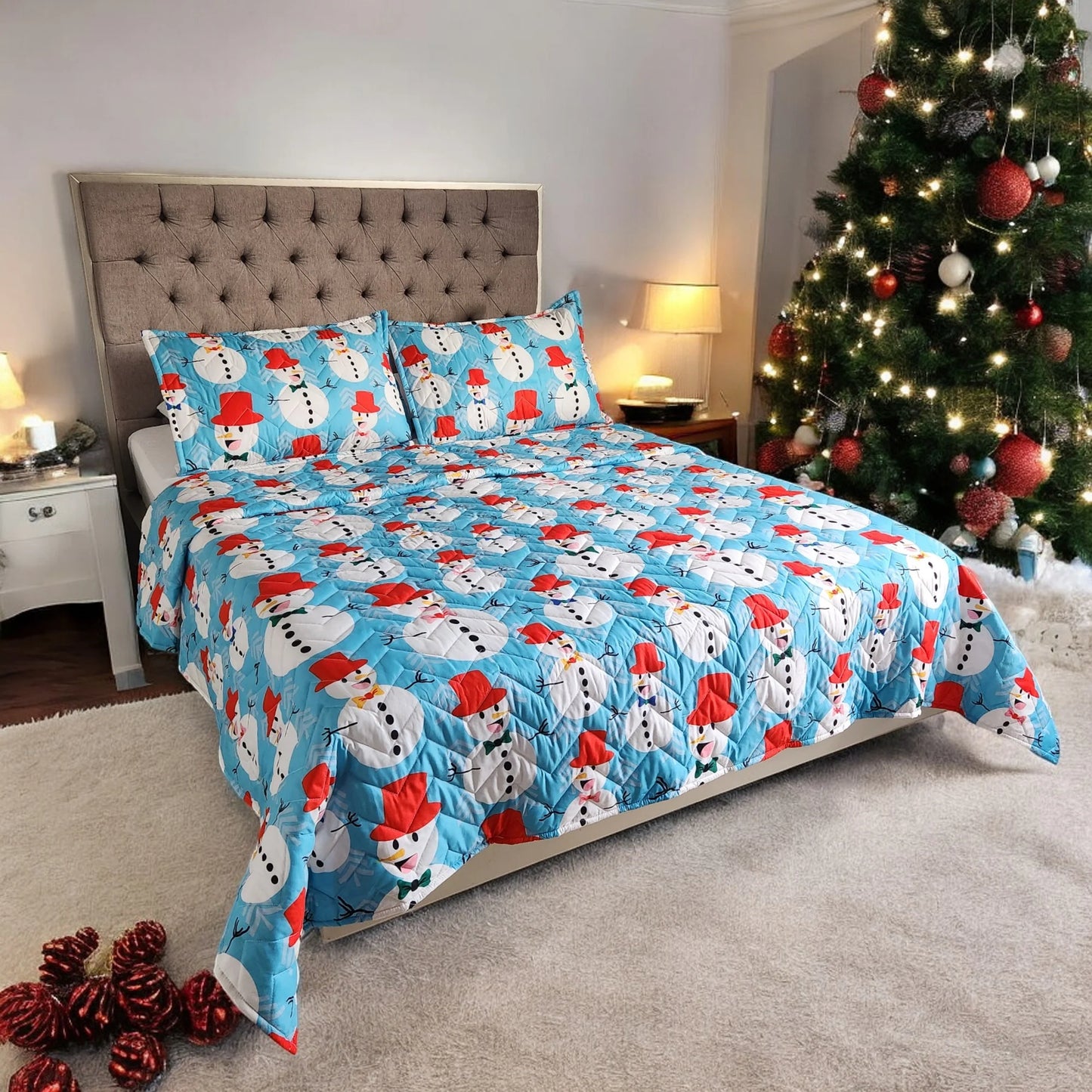 ChristmasBed™ Edredón Unifaz Navideño para Cama Doble