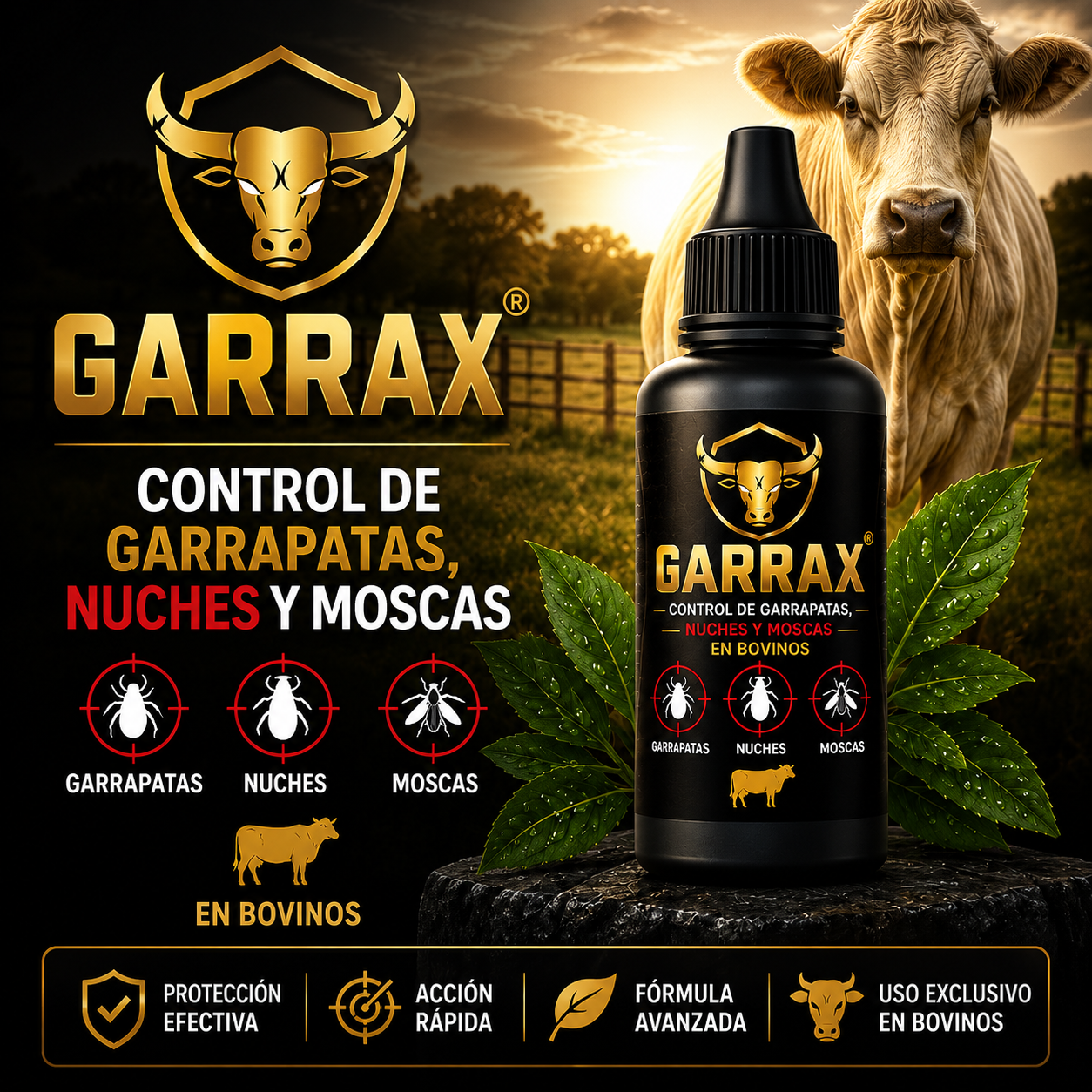 GARRAX, CONTROL DE GARRAPATAS, NUCHES Y MOSCAS™