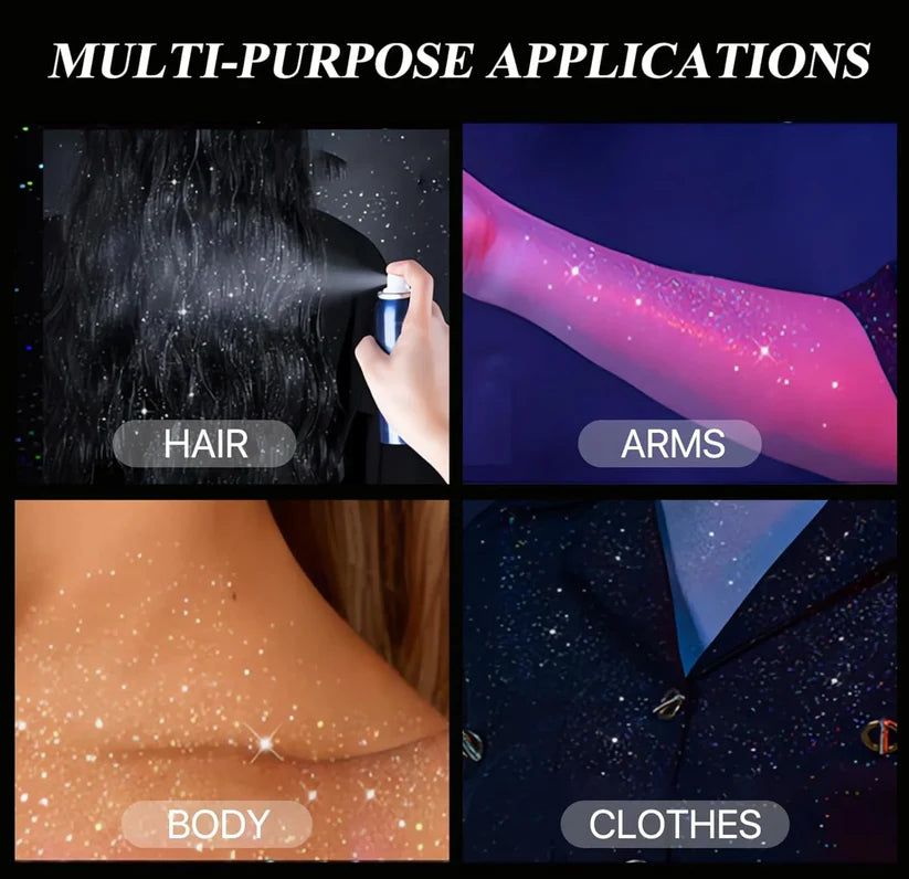 GlowGlow™ SPRAY CON PURPURINA PARA CABELLO, ROPA Y CUERPO