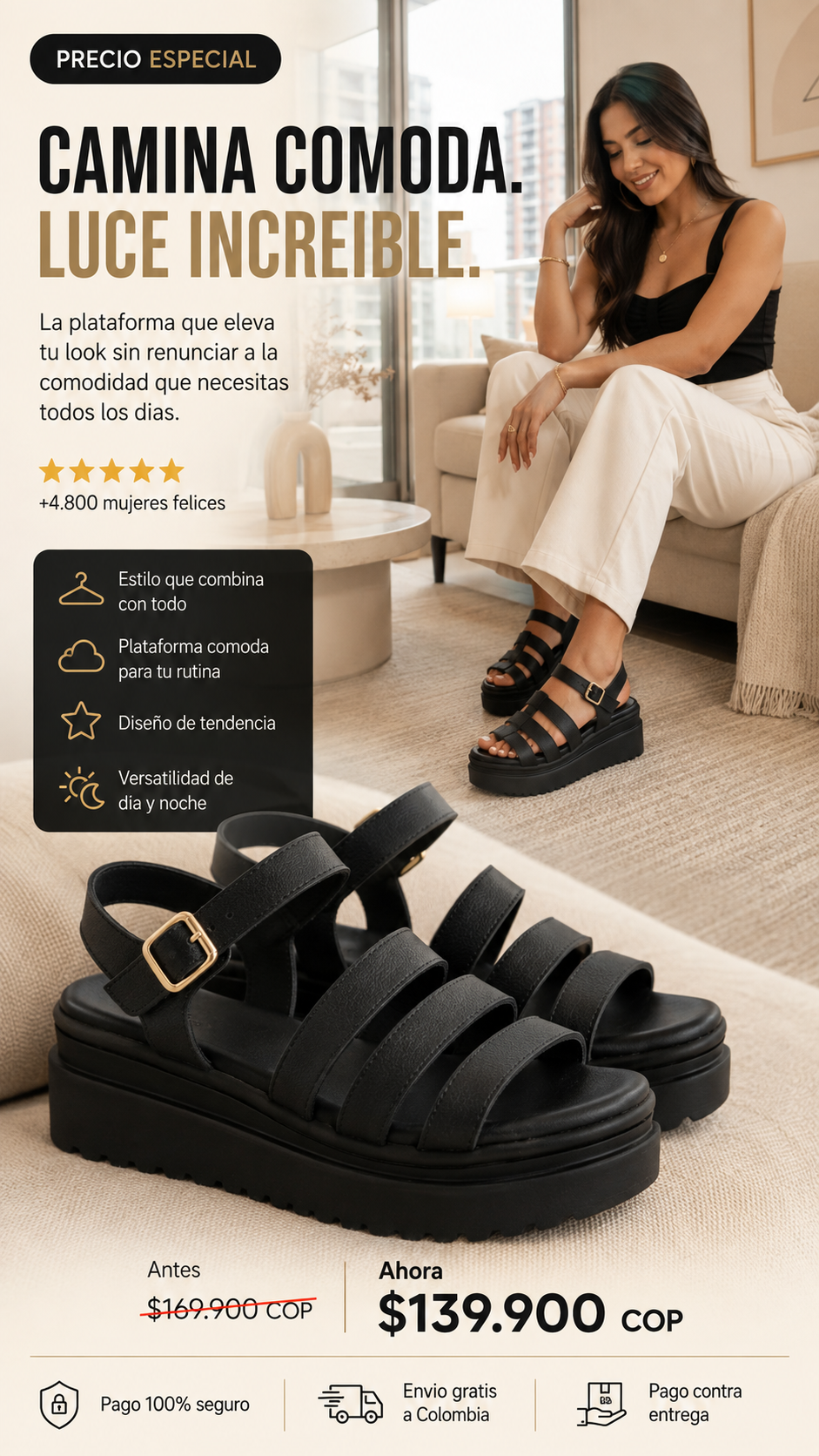 Sandalias LUNA NOIR