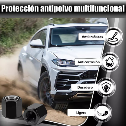 TireCaps™ Tapa para Valvula de Lujo + Llavero con Logo